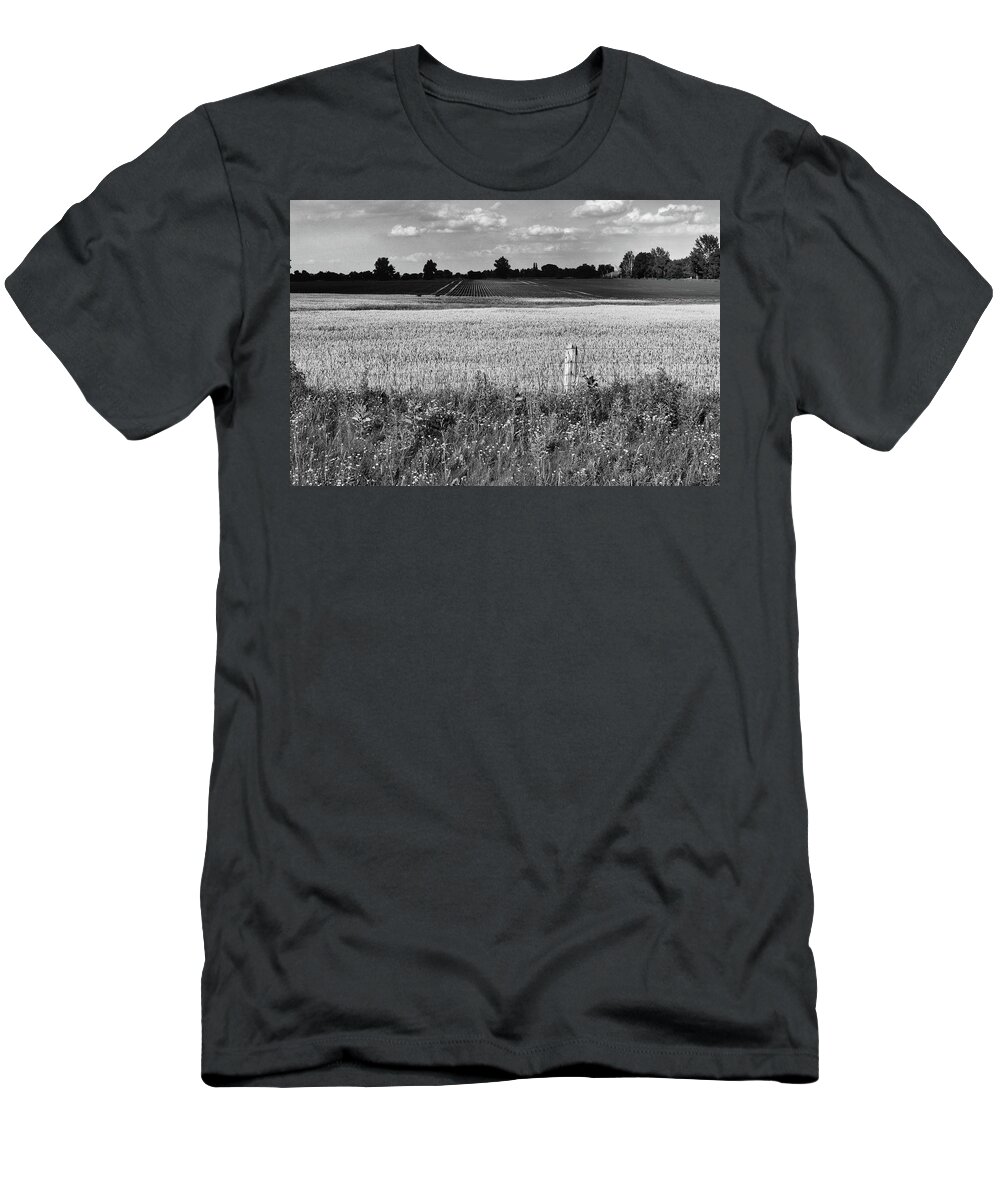 Black And White T-Shirt featuring the photograph Boundaries BW by Lyle Crump