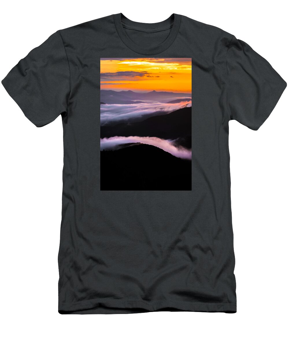 Mountains T-Shirt featuring the photograph Breatthtaking Blue ridge Sunrise by Serge Skiba