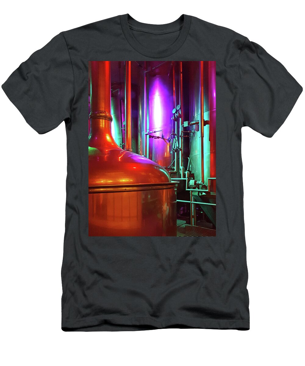 Brew T-Shirt featuring the photograph Brewhouse Illumination by Christopher McKenzie