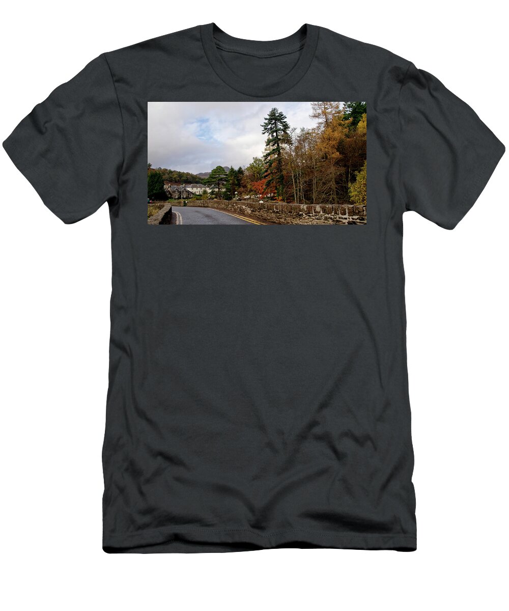 Bridge T-Shirt featuring the photograph Bridge over Dochart at Killin by Elena Perelman