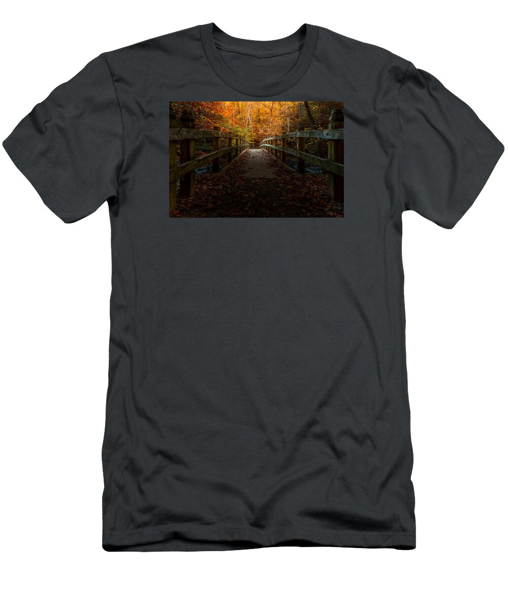 Bridge T-Shirt featuring the photograph Bridge to Enlightenment by Ed Clark