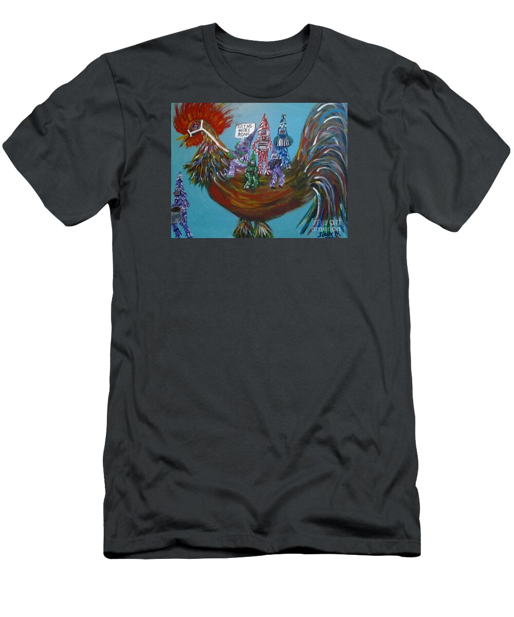 Bring More Roux T-Shirt featuring the painting Bring More Roux by Seaux-N-Seau Soileau