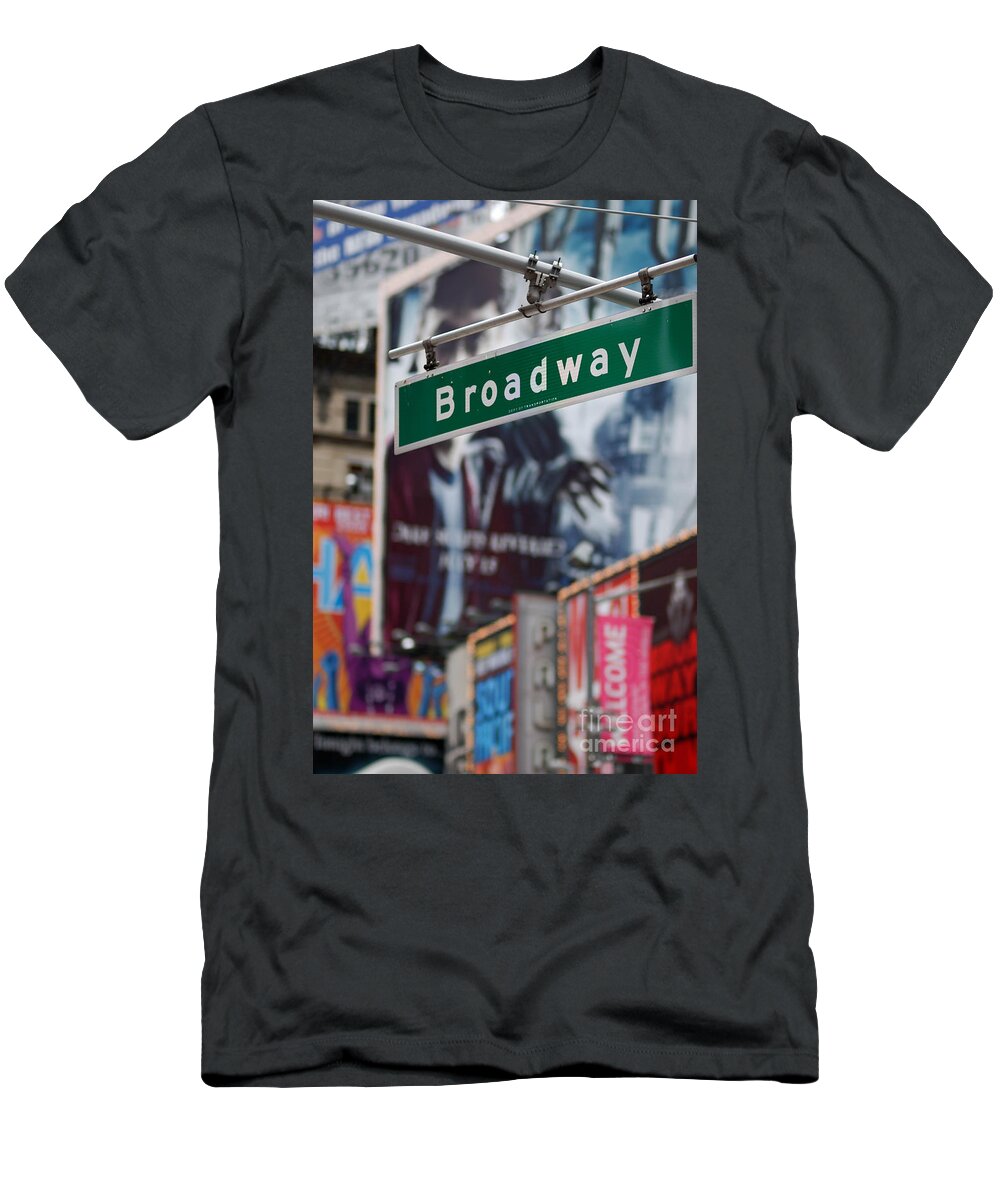 Broadway T-Shirt featuring the photograph Broadway Times Square New York by Amy Cicconi