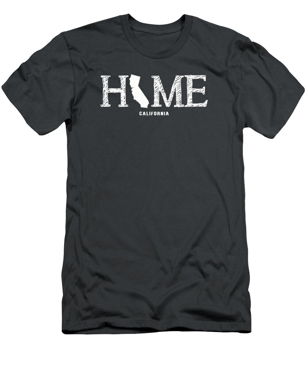 Ca T-Shirt featuring the mixed media CA Home by Nancy Ingersoll