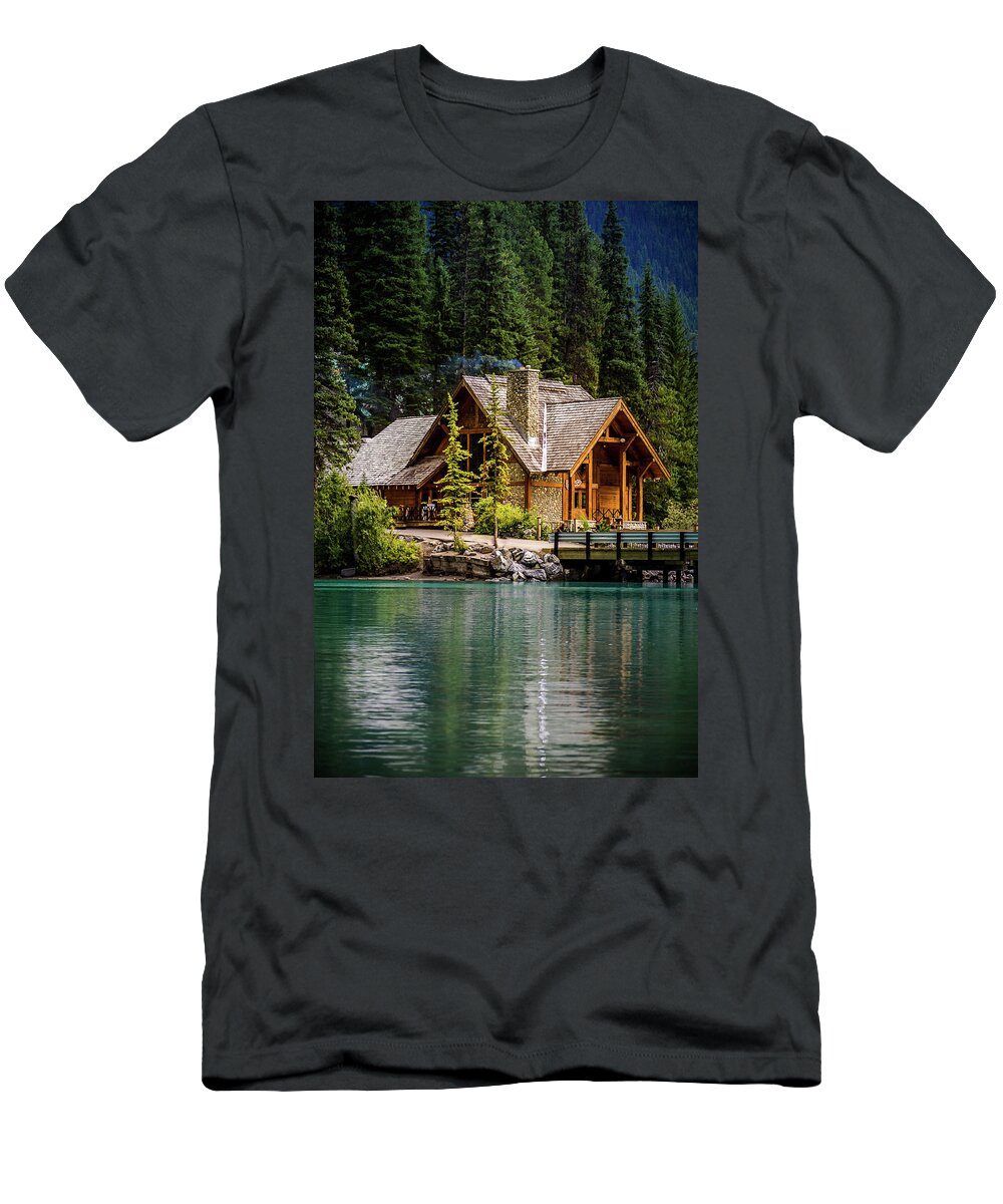 Bc T-Shirt featuring the photograph Cabin At The Lake by Thomas Nay