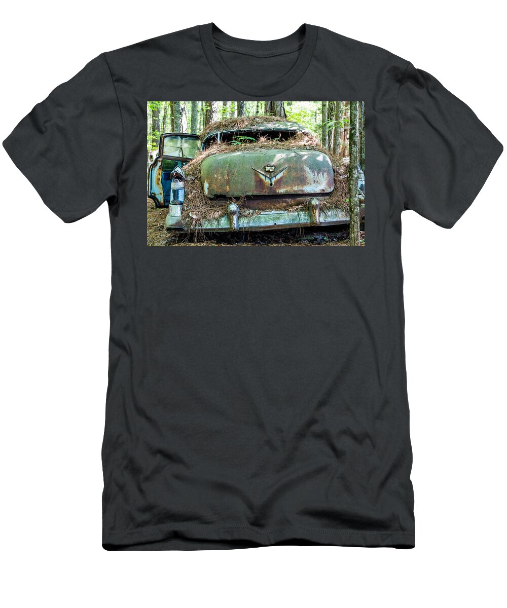 Abandoned T-Shirt featuring the photograph Caddy from Rear by Darryl Brooks