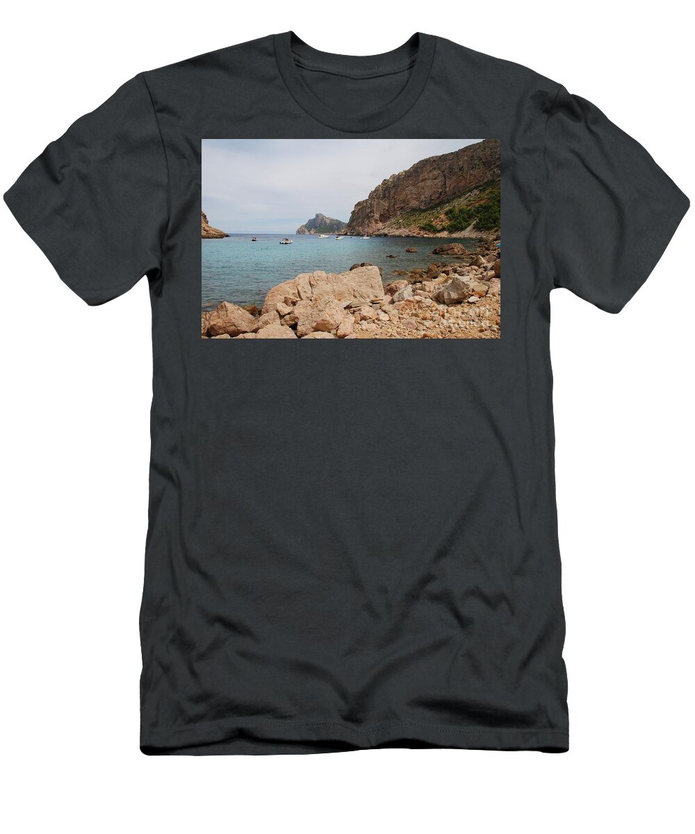 Majorca T-Shirt featuring the photograph Cala de Boquer on Majorca by David Fowler