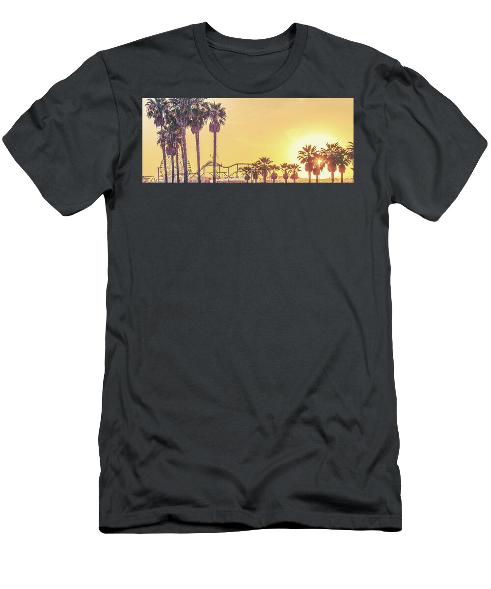 Santa Monica Pier T-Shirt featuring the photograph Cali Vibes by Az Jackson