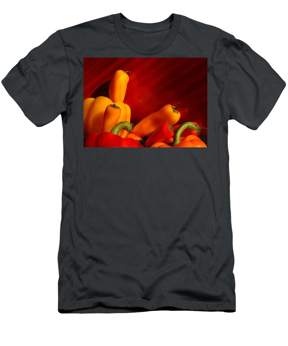 Chilis T-Shirt featuring the photograph Caliente 3 by Thomas Pipia