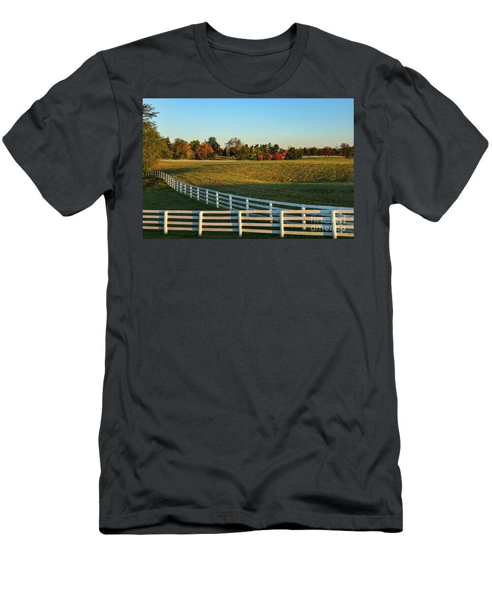 Lexington T-Shirt featuring the photograph Calumet Fencing by Bob Phillips