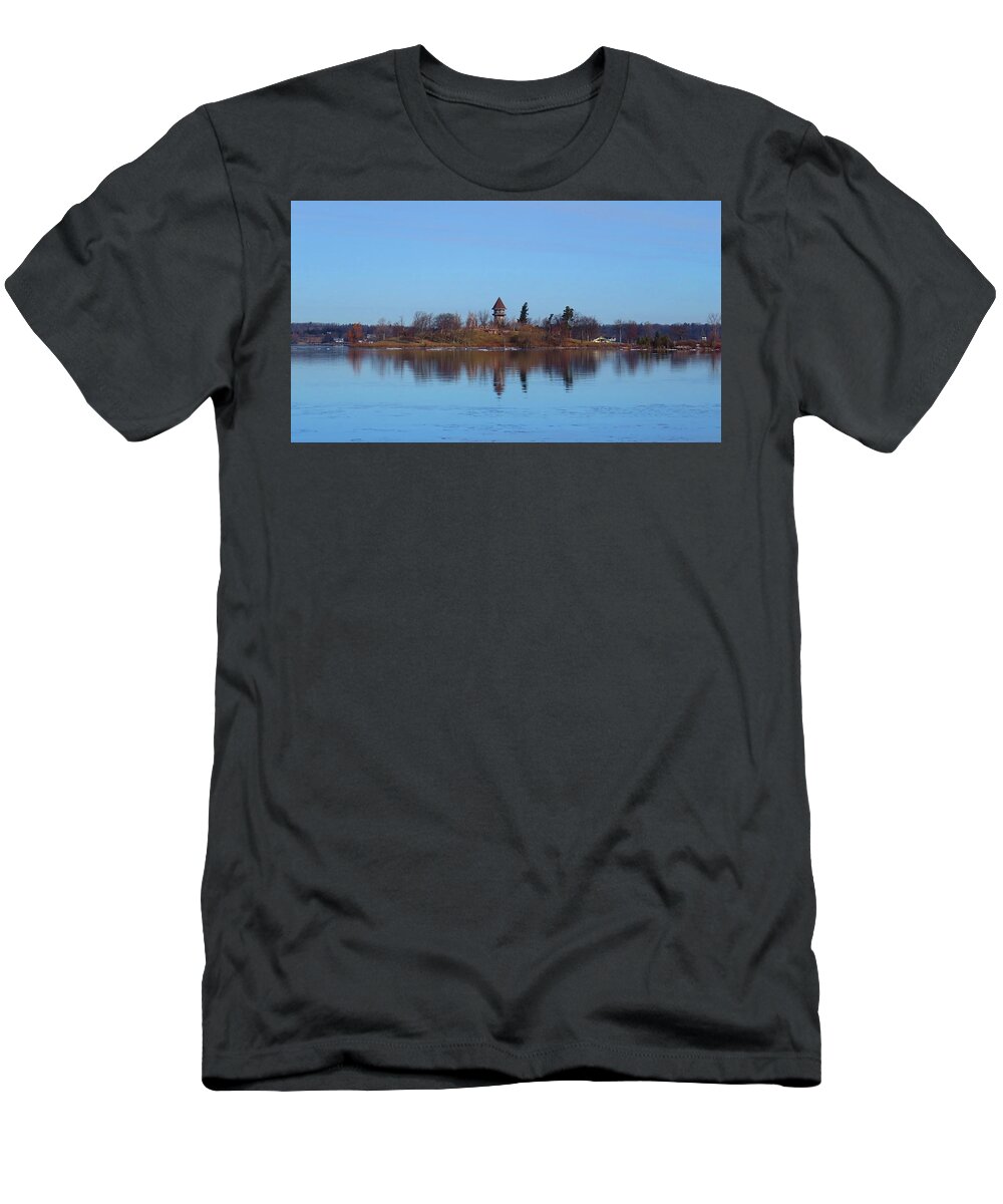 Clayton Ny T-Shirt featuring the photograph Calumet Island Reflections by Dennis McCarthy