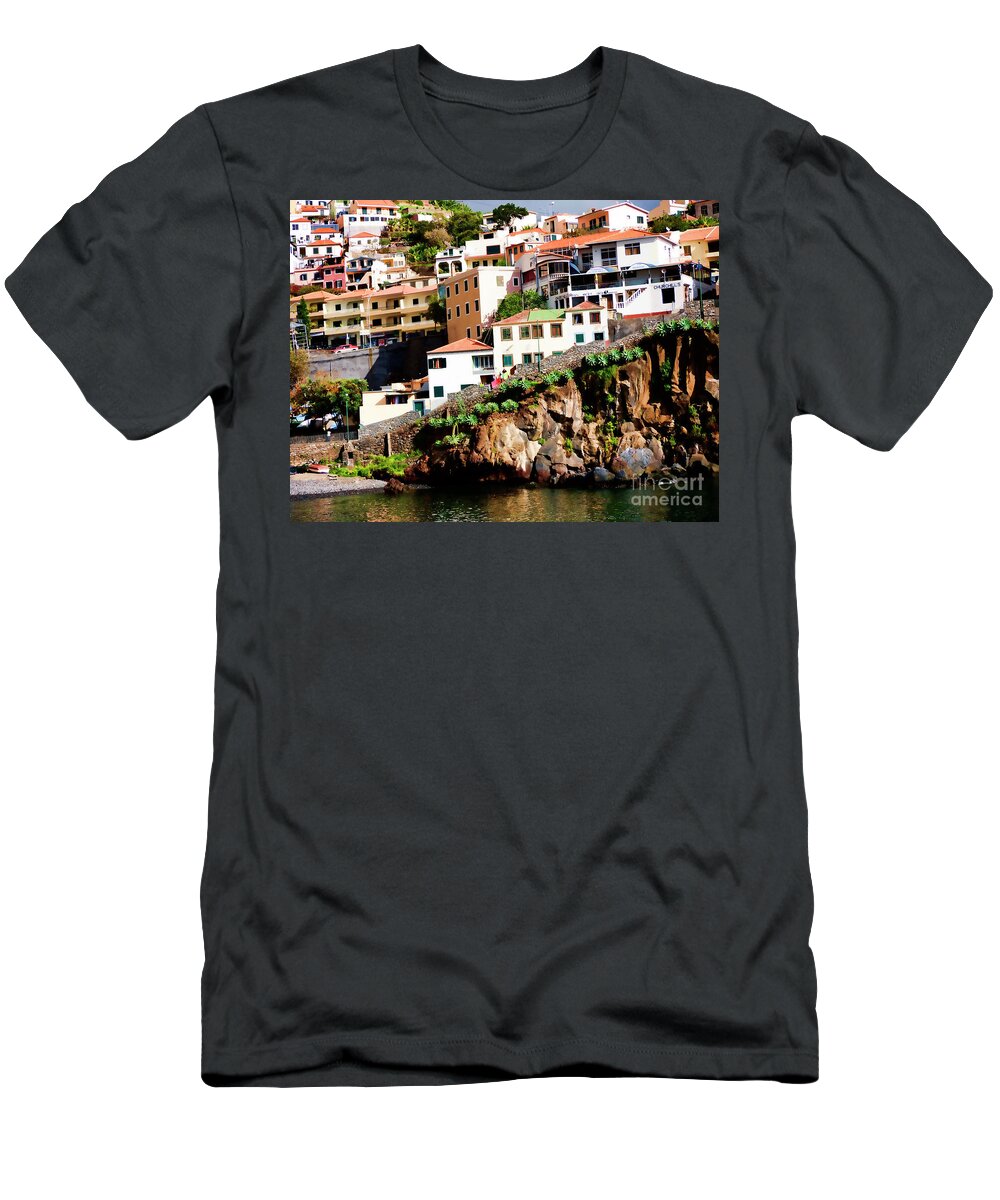 Fishing T-Shirt featuring the photograph Camara de Lobos on the island of Madeira by Brenda Kean