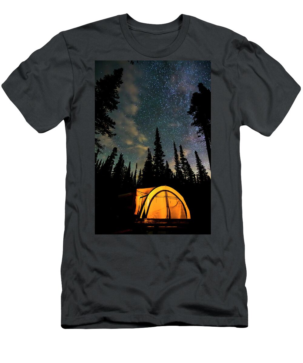Stars T-Shirt featuring the photograph Camping Hideaway by James BO Insogna