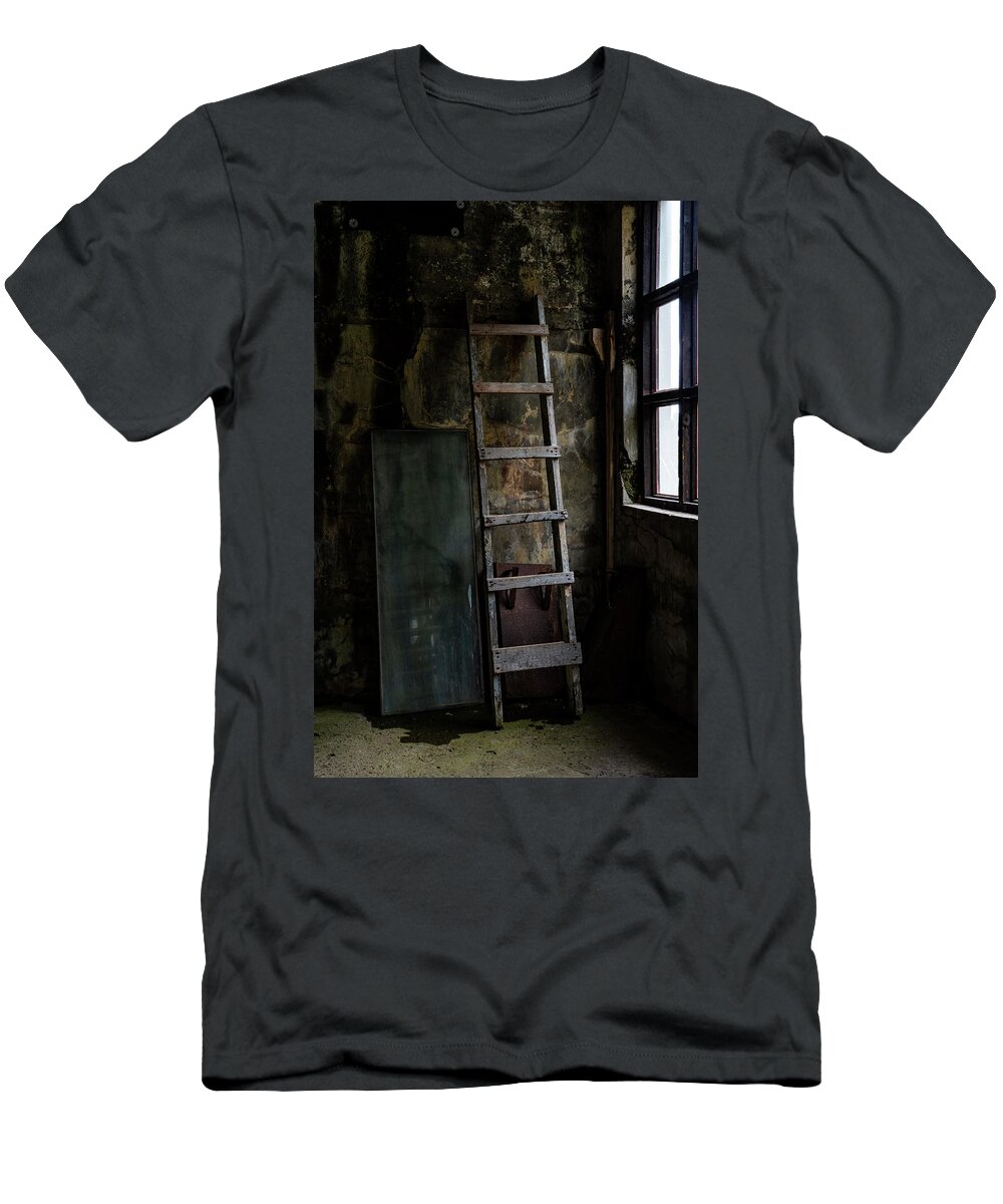 Iceland T-Shirt featuring the photograph Cannery Ladder by Tom Singleton