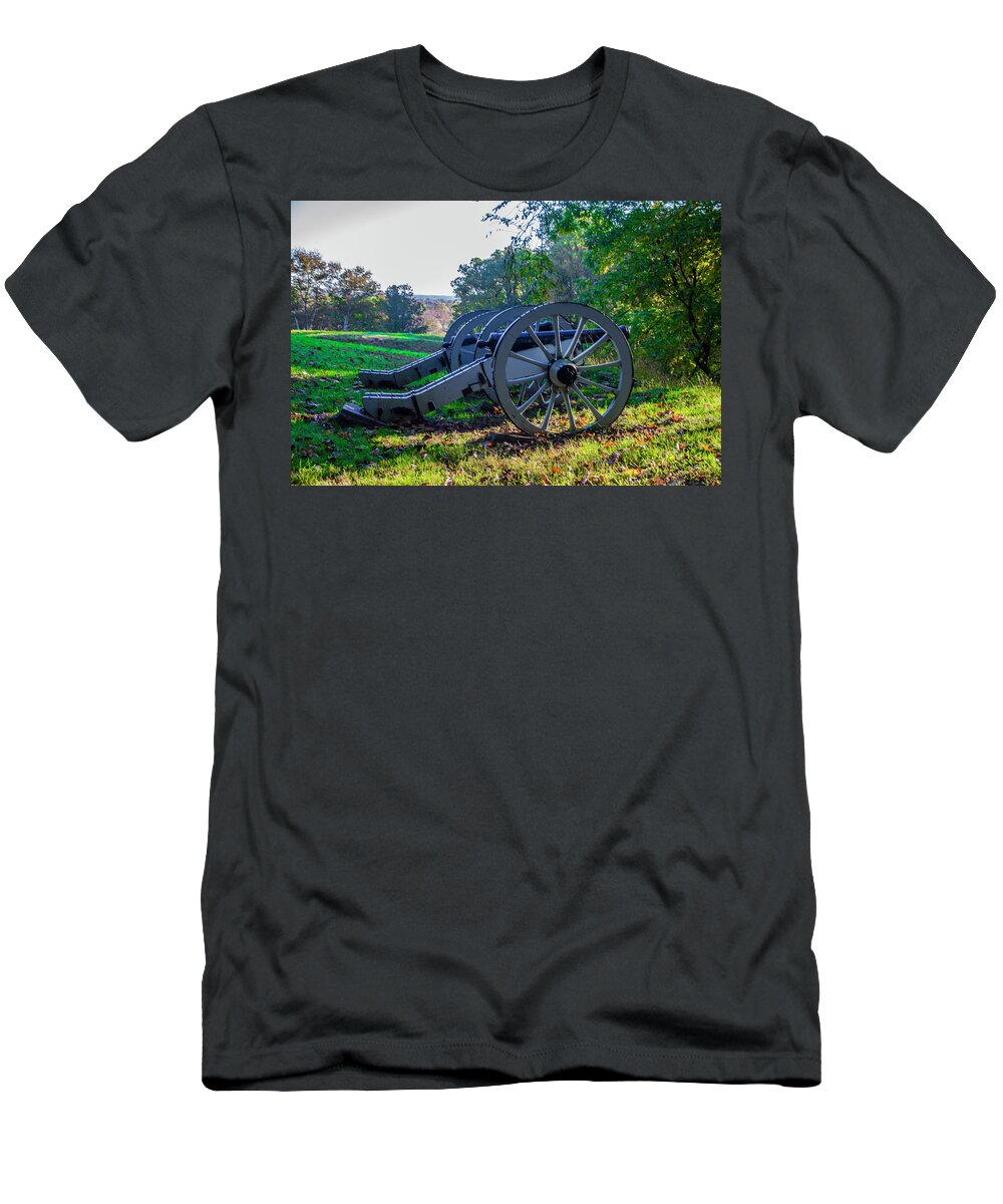 Cannons T-Shirt featuring the photograph Cannons at Valley Forge Park by Bill Cannon