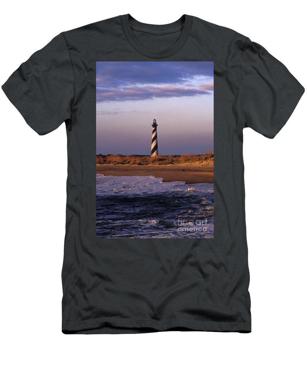 Hatteras T-Shirt featuring the photograph Cape Hatteras Lighthouse at Sunrise - FS000606 by Daniel Dempster