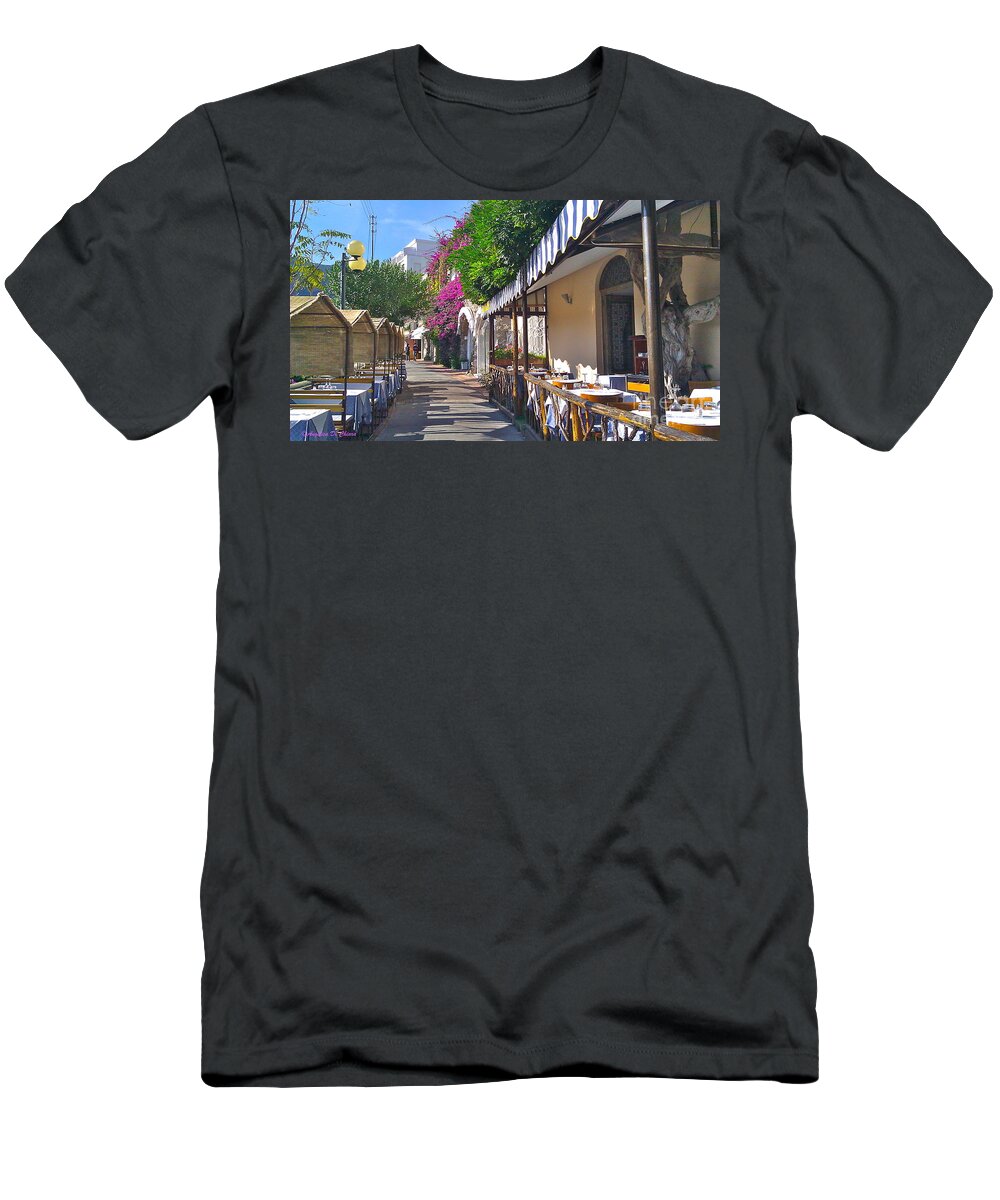 Cityscape T-Shirt featuring the photograph Capri- Italy- Walk by Italian Art