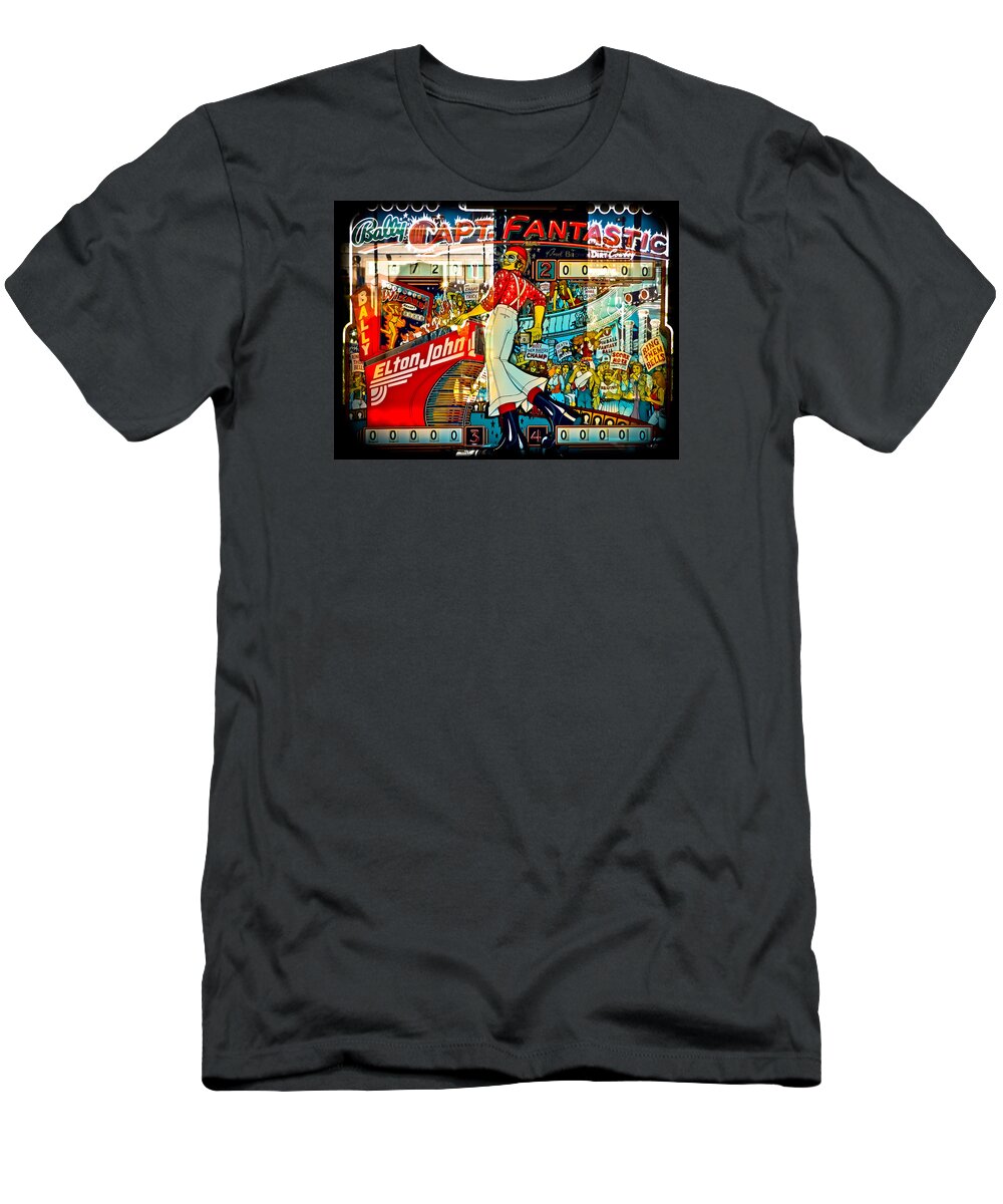 Pinball T-Shirt featuring the photograph Captain Fantastic - Pinball by Colleen Kammerer