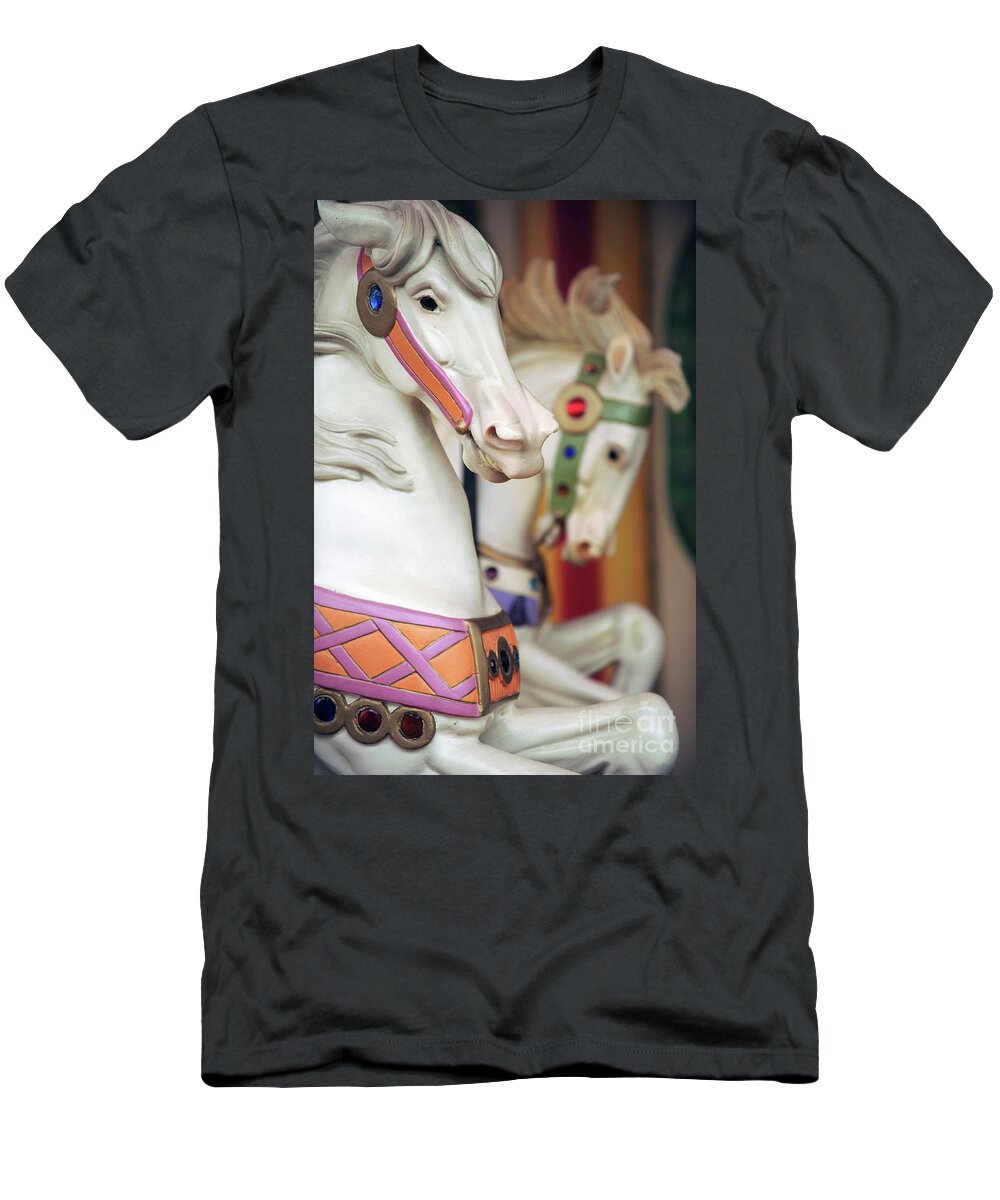 Carousel Horses T-Shirt featuring the photograph Carousel #324 by Carien Schippers