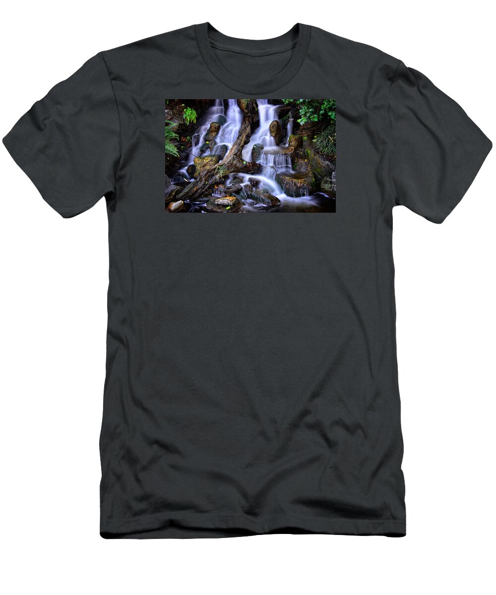 Waterfall T-Shirt featuring the photograph Cascades by Harry Spitz