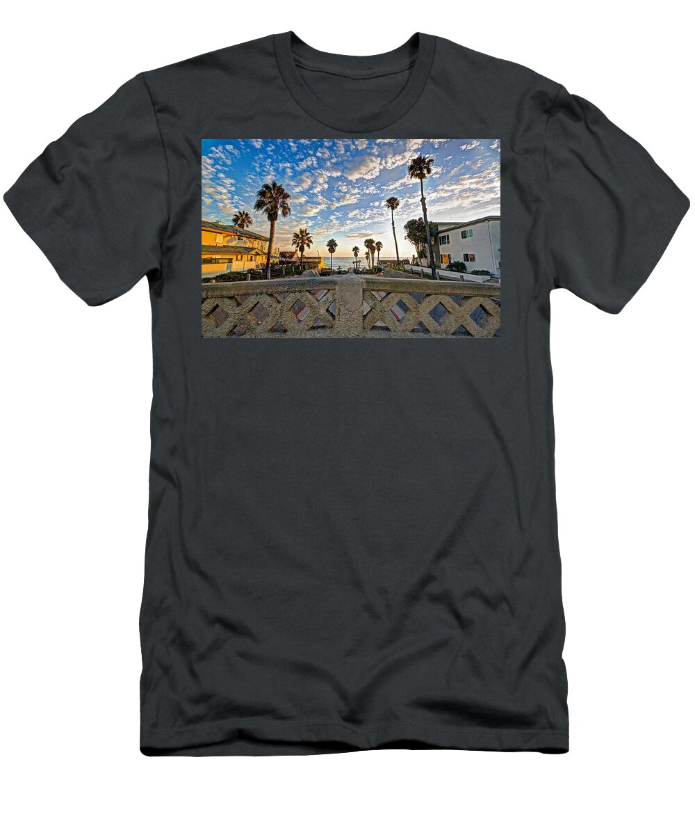 Oceanside T-Shirt featuring the photograph Cassidy Street Bridge by Ann Patterson