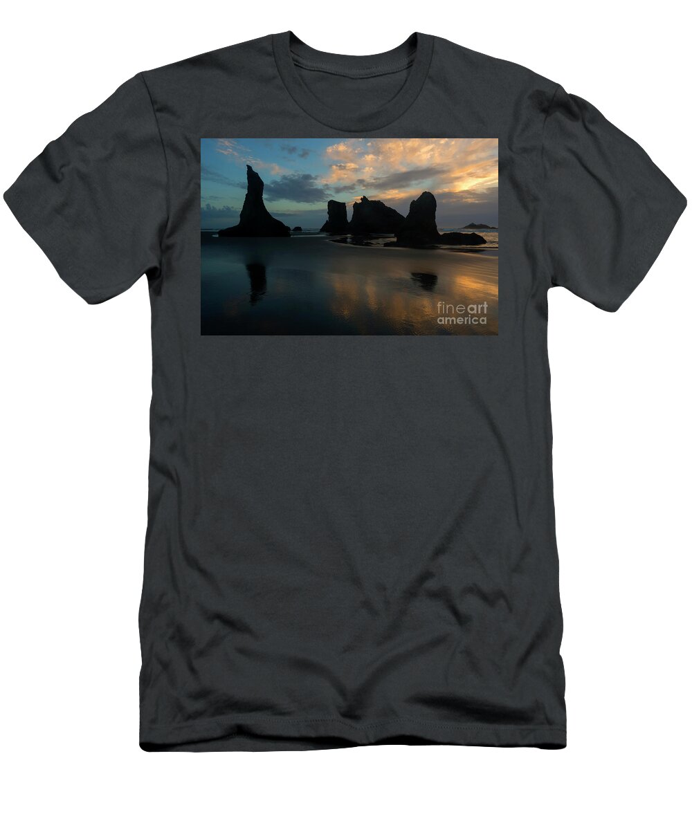 Seastacks T-Shirt featuring the photograph Castles in the Sand by Michael Dawson