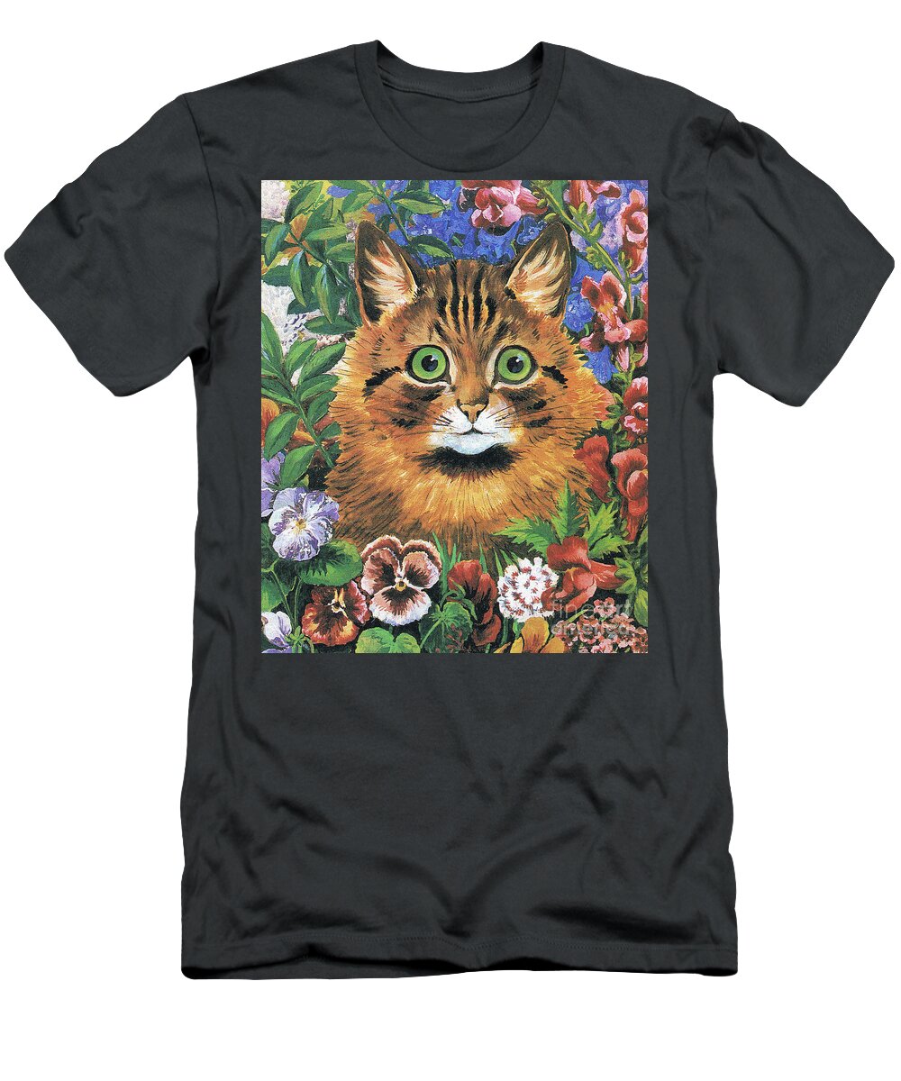 Cat study T-Shirt by Louis Wain - Pixels