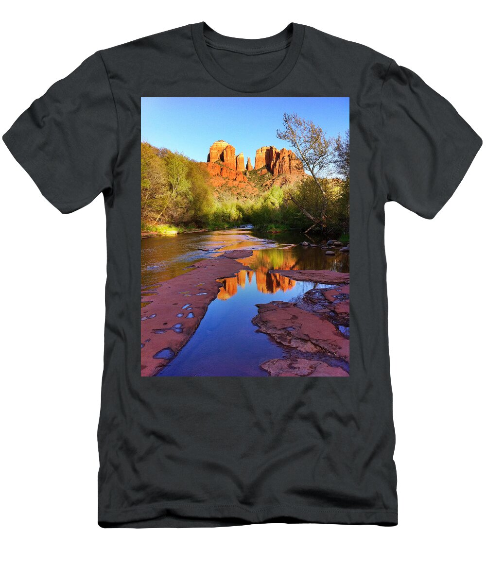 Iphoneography T-Shirt featuring the photograph Cathedral Rock Sedona by Matt Suess