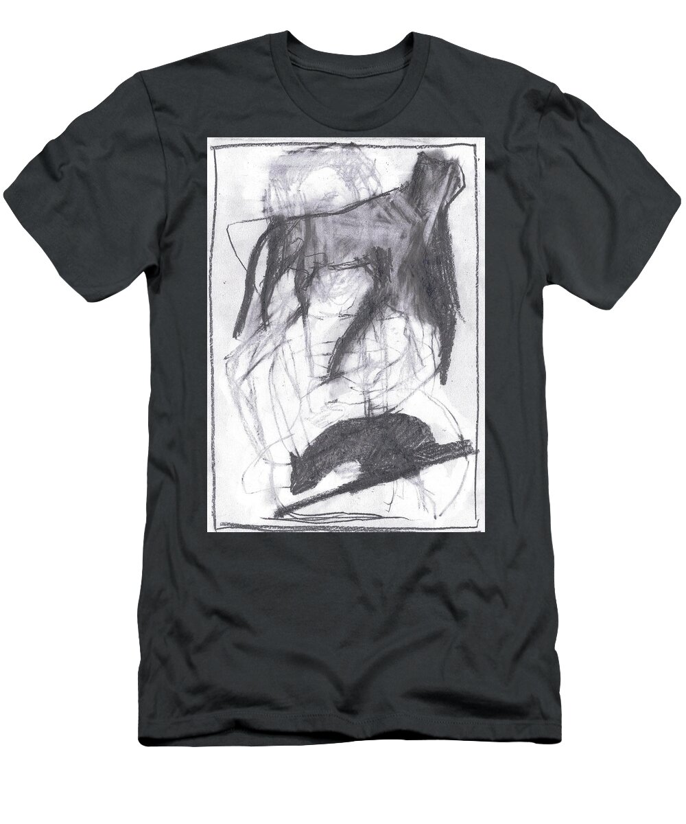 Sketch T-Shirt featuring the drawing Cats by Edgeworth Johnstone