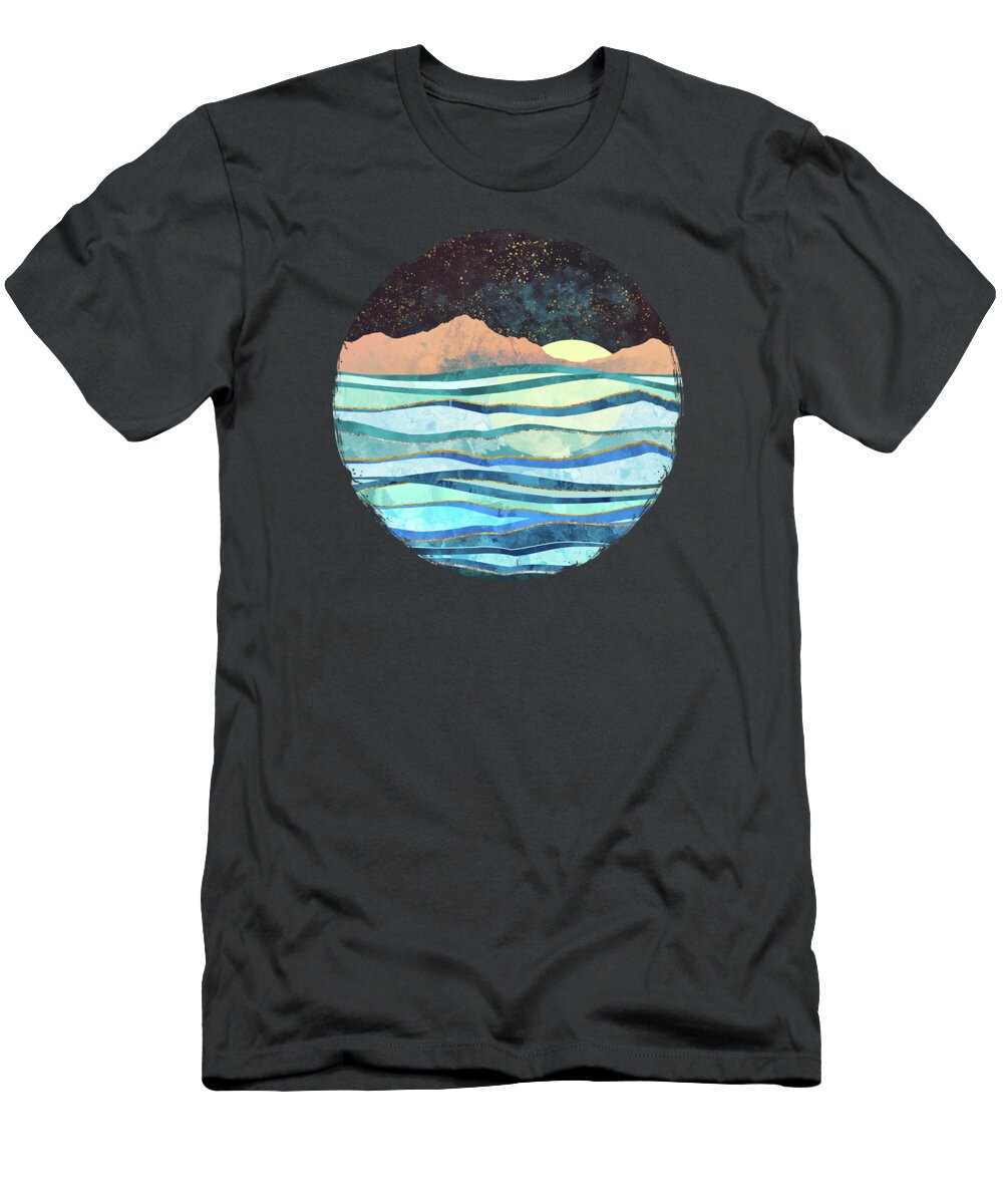 Celestial T-Shirt featuring the digital art Celestial Sea by Spacefrog Designs