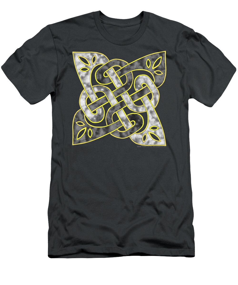 Artoffoxvox T-Shirt featuring the mixed media Celtic Dark Sigil by Kristen Fox