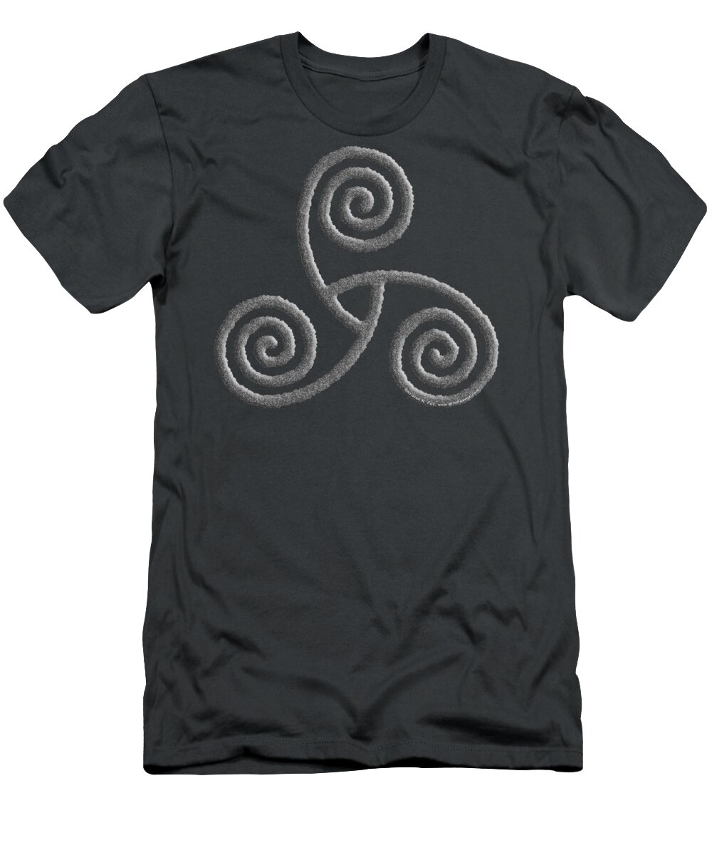 Artoffoxvox T-Shirt featuring the mixed media Celtic Triple Spiral by Kristen Fox