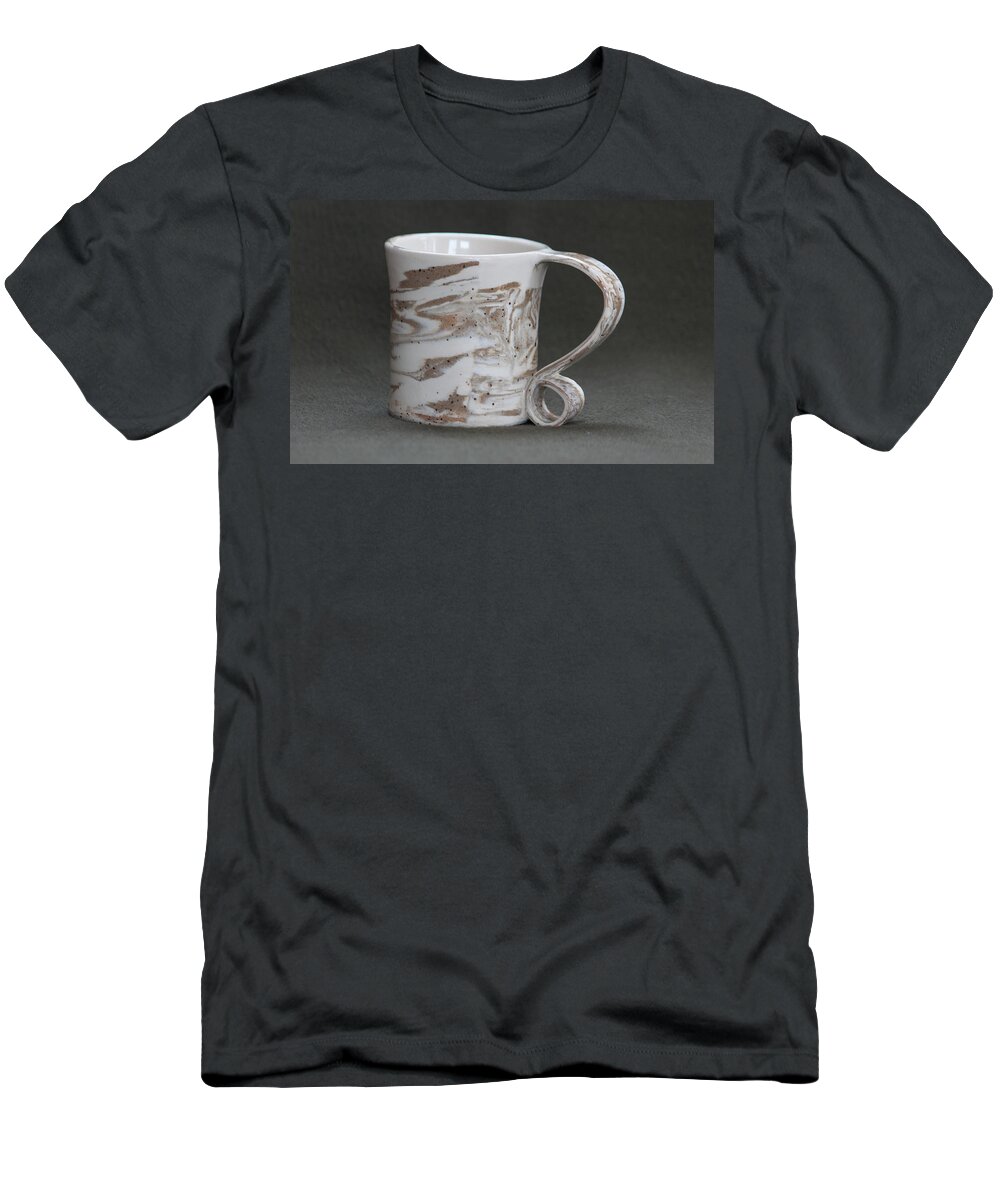Clay T-Shirt featuring the ceramic art Ceramic Marbled Clay Cup by Suzanne Gaff