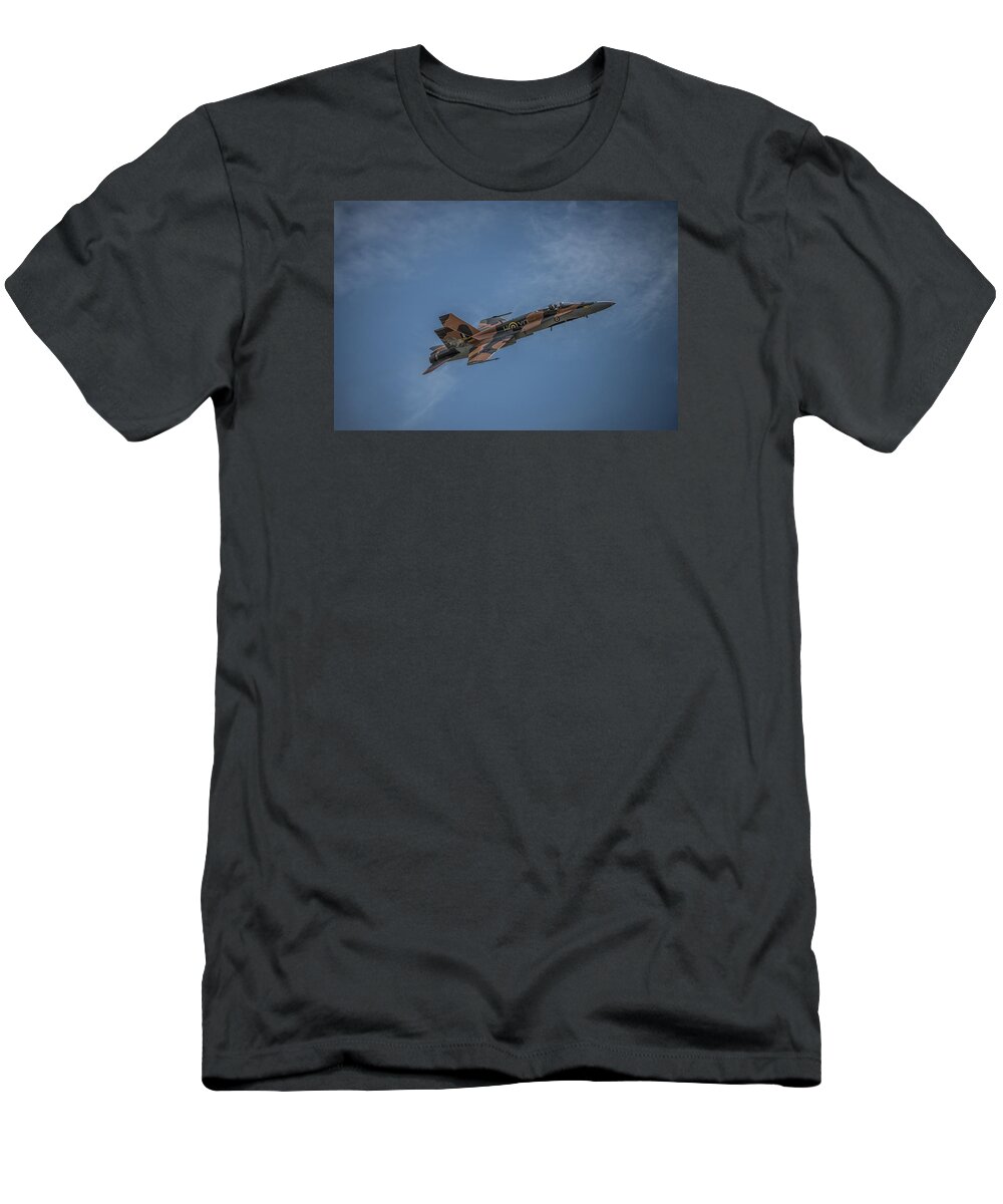 Airport T-Shirt featuring the photograph CF-18 Demonstration Team by Bill Cubitt