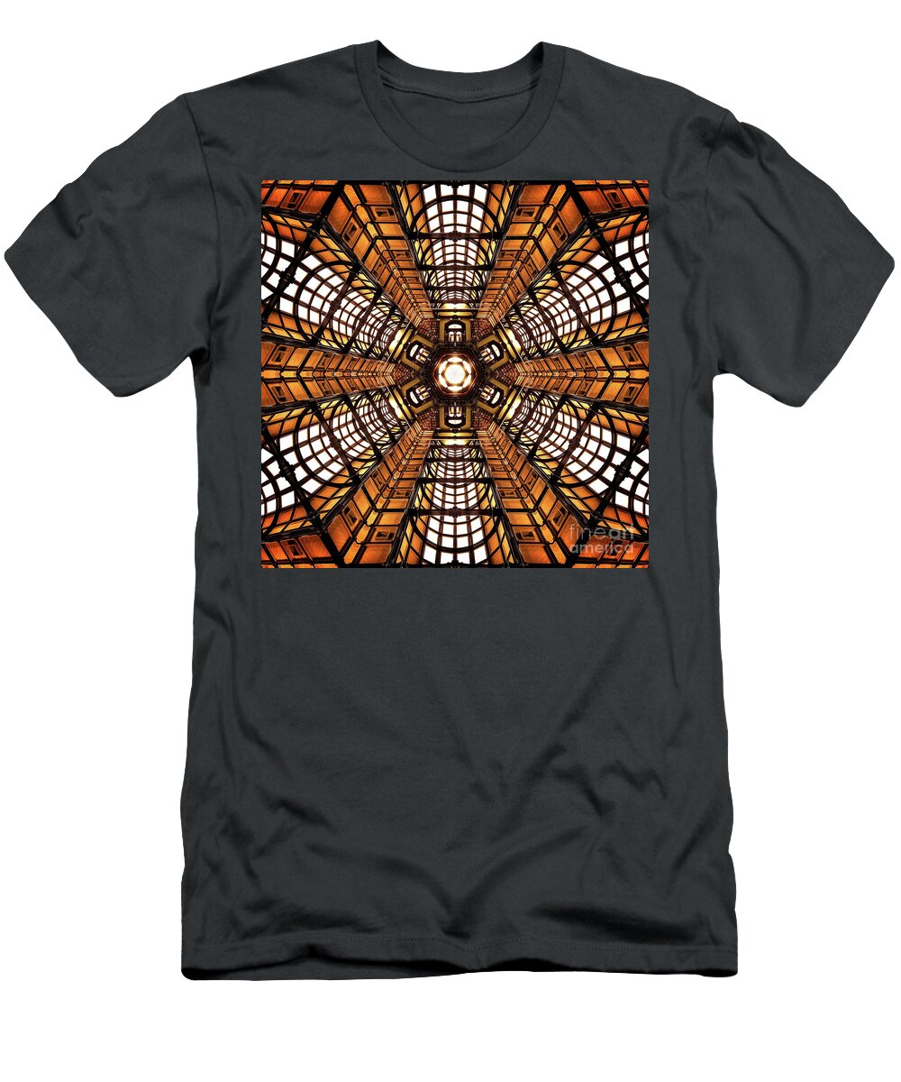 Architecture T-Shirt featuring the digital art Chamber of Gold by Phil Perkins