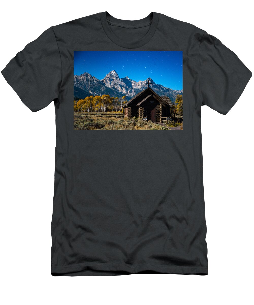 Tetons T-Shirt featuring the photograph Chapel of Transfiguration by Darren White
