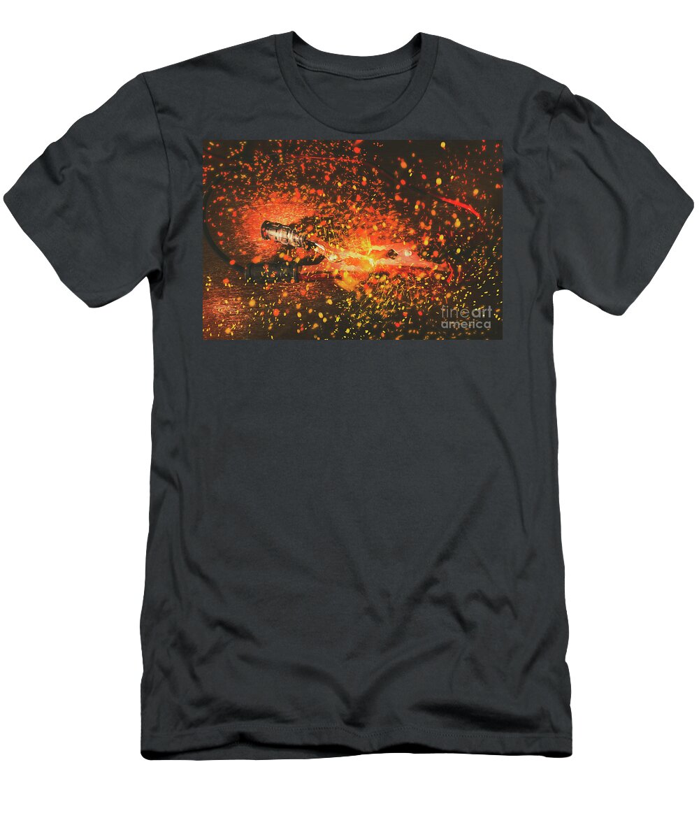Jumper T-Shirt featuring the photograph Charged up workshop art by Jorgo Photography