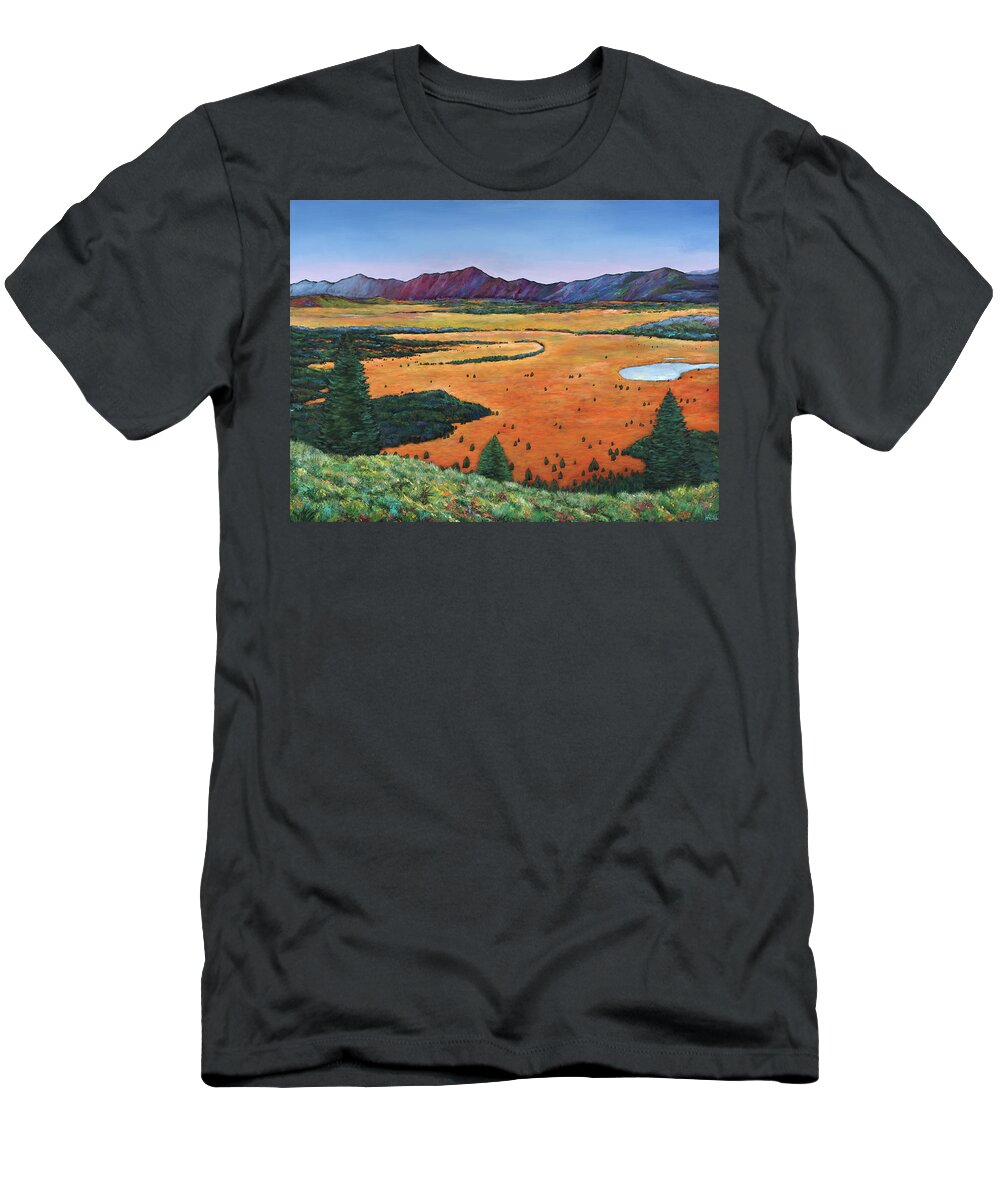 Wyoming T-Shirt featuring the painting Chasing Heaven by Johnathan Harris