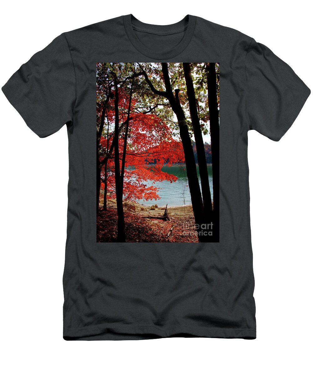 Cherokee T-Shirt featuring the photograph Cherokee Lake Color by Douglas Stucky