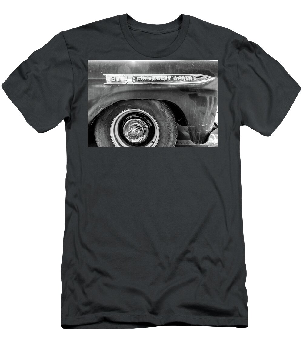 1959 Chevrolet Apache 31 T-Shirt featuring the photograph Chevrolet Apache Fender by SR Green