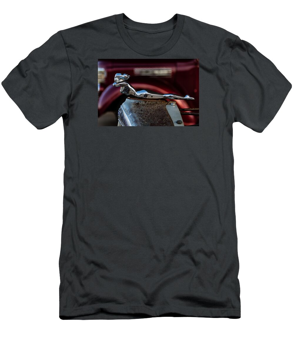 Jay Stockhaus T-Shirt featuring the photograph Chevrolet Hood Ornament by Jay Stockhaus