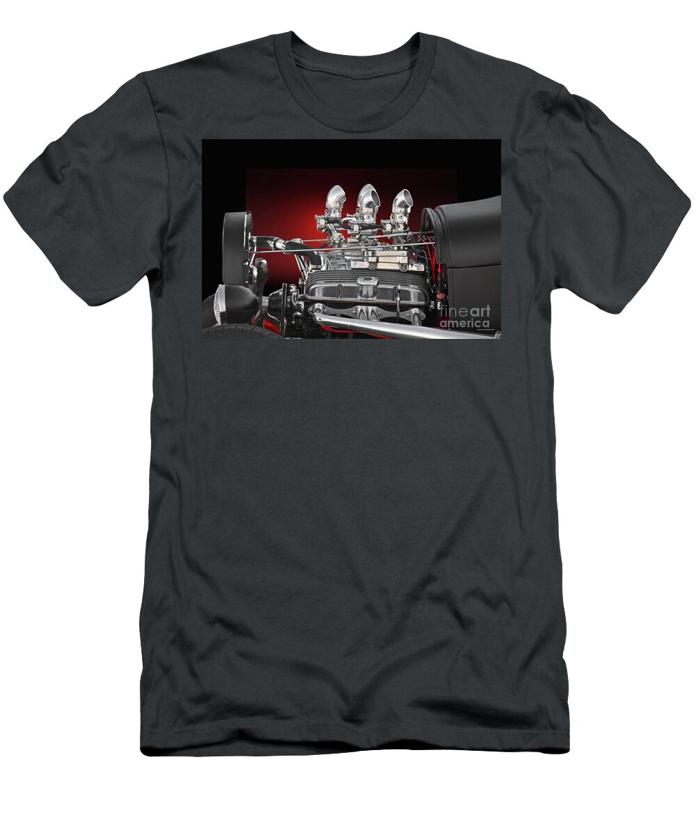 Auto T-Shirt featuring the photograph Chevrolet Small Block 'Old School Dress' by Dave Koontz