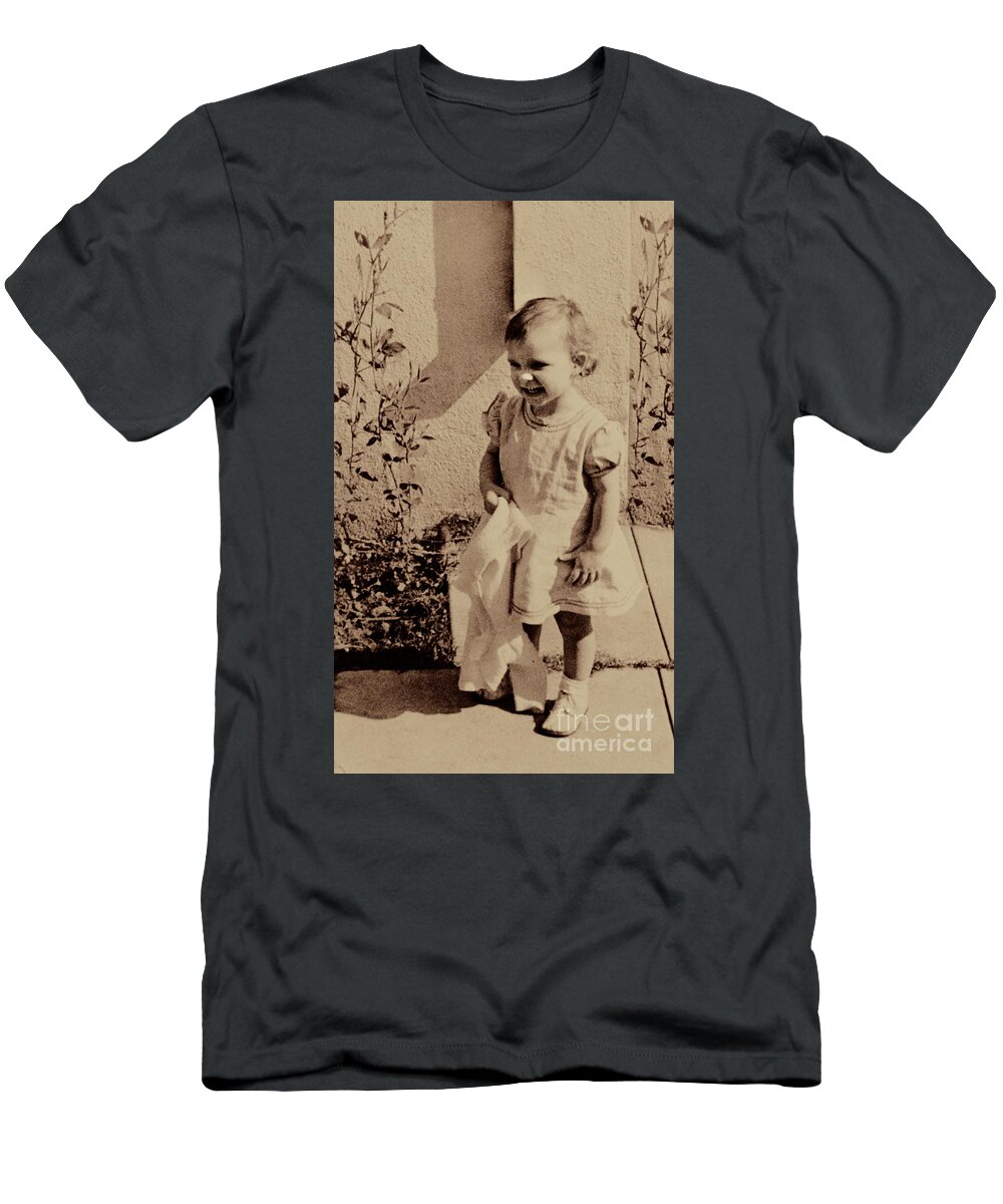 Child. Girl T-Shirt featuring the photograph Child of the 1940s by Linda Phelps