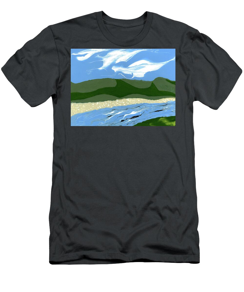 Abstract T-Shirt featuring the painting Childhood by Matthew Mezo