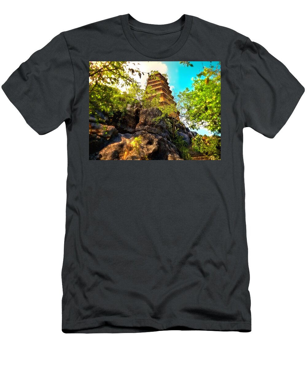 China T-Shirt featuring the photograph China Guilin landscape scenery photography-25 by ArtToPan