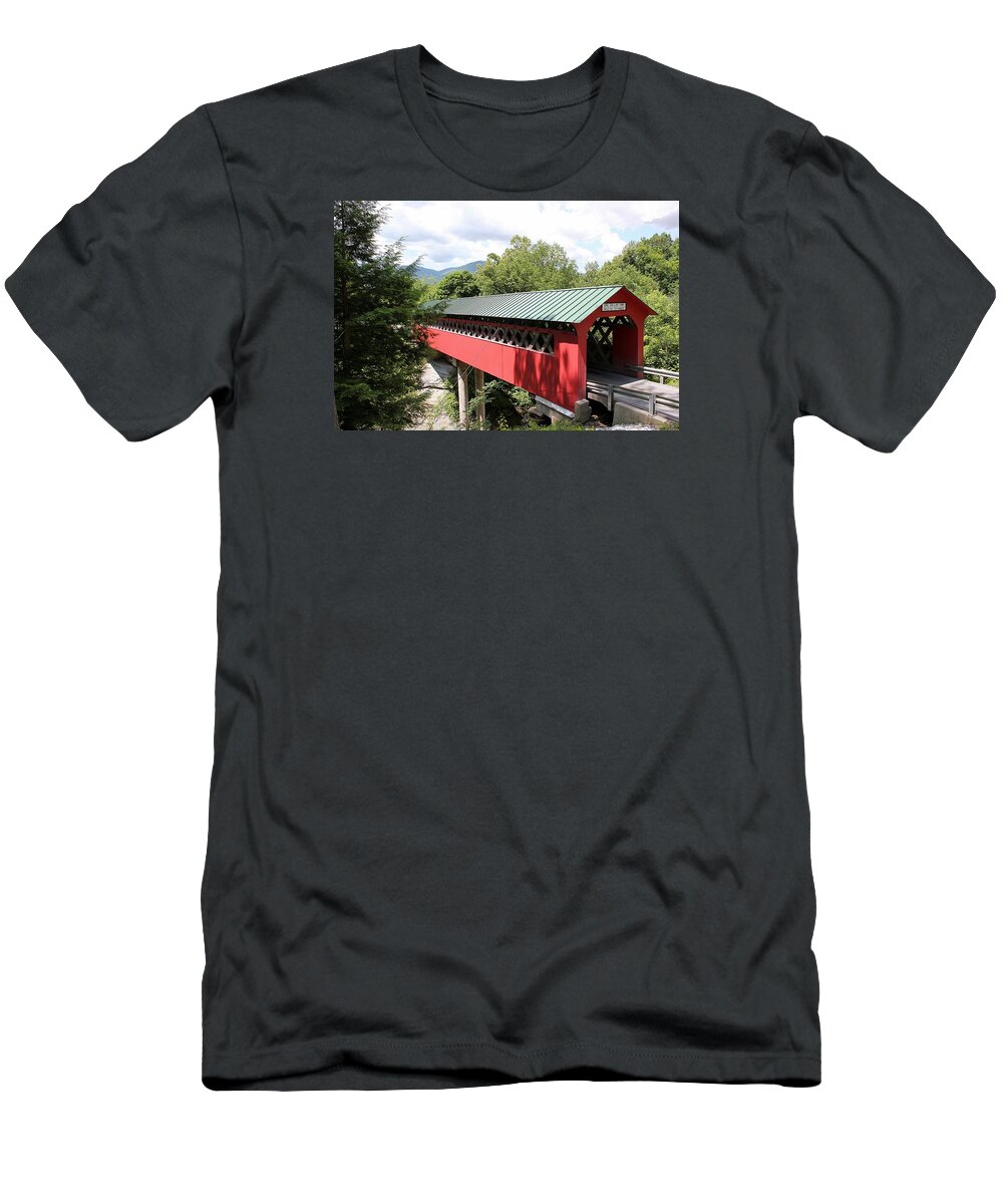 Vermont T-Shirt featuring the photograph Chiselville Covered Bridge by Wayne Toutaint