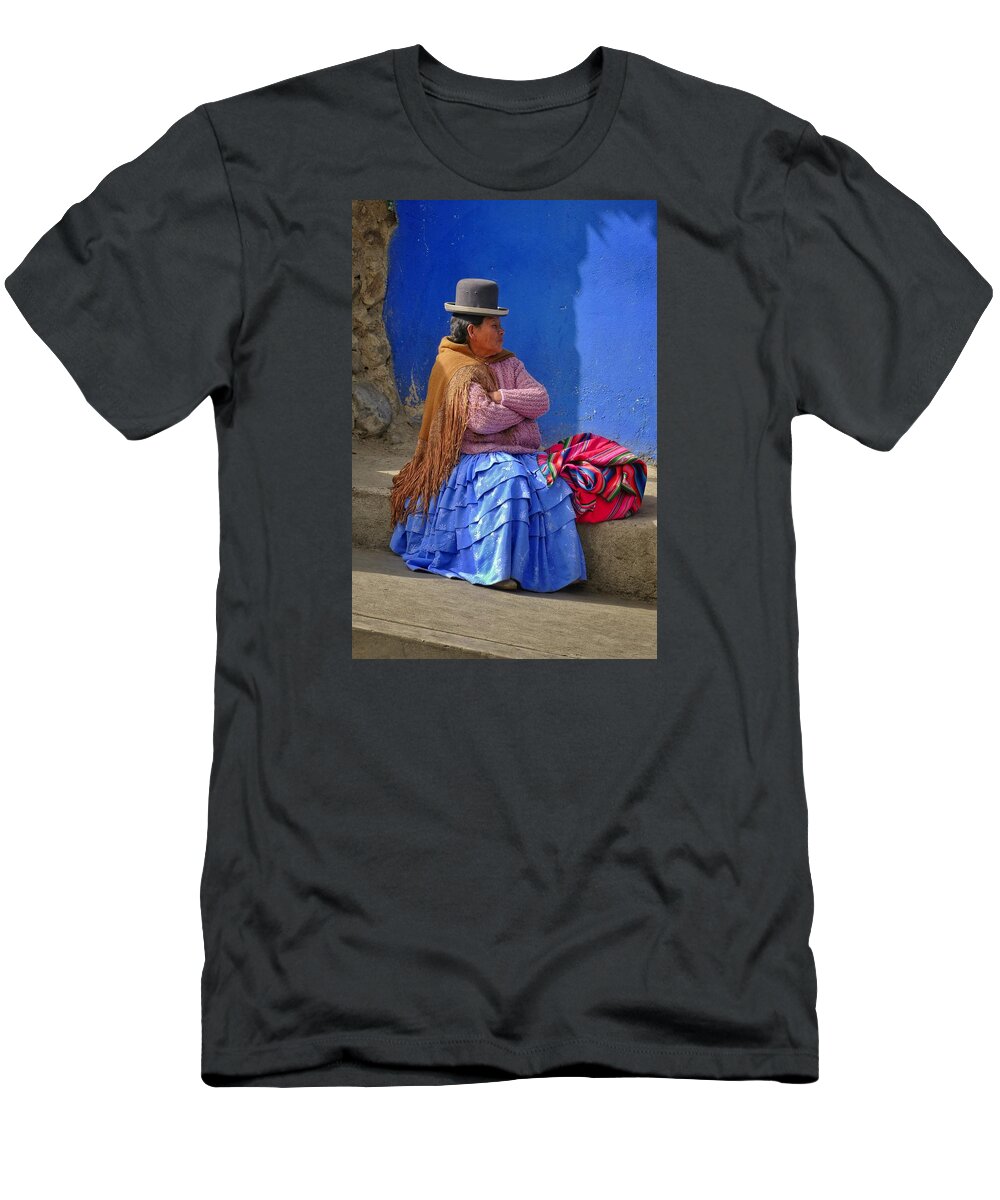 Cholita T-Shirt featuring the photograph Cholita by Skip Hunt
