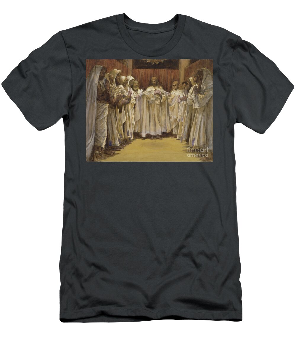 Twelve Apostles T-Shirt featuring the painting Christ with the twelve Apostles by Tissot