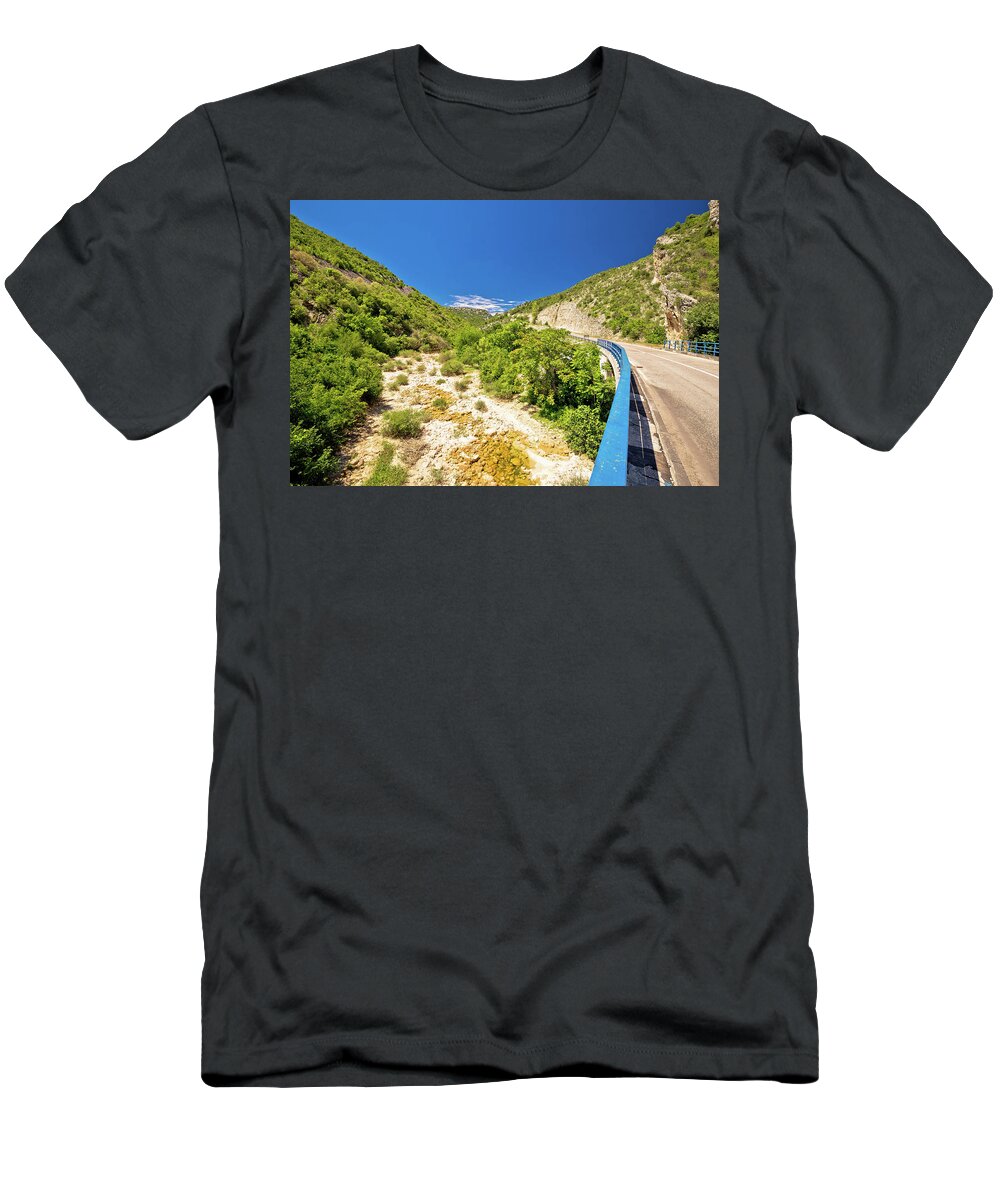 Wild T-Shirt featuring the photograph Cikola river canyon and bridge by Brch Photography