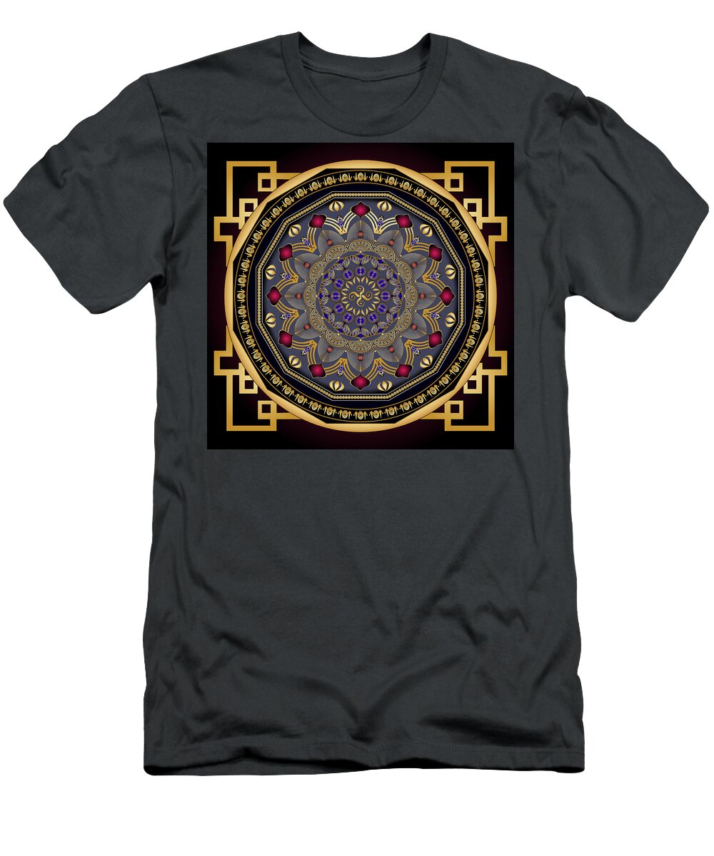 Mandala T-Shirt featuring the digital art Circularium No 2651 by Alan Bennington